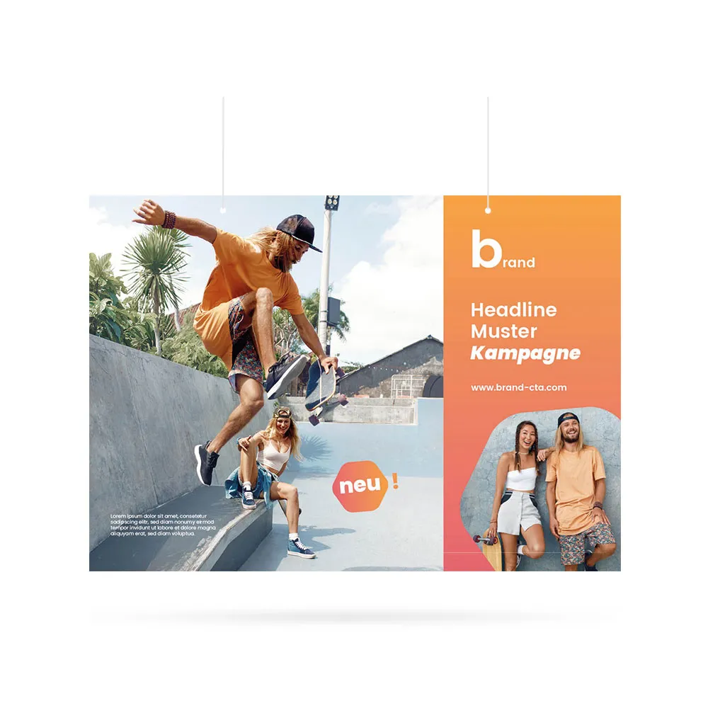 DIN A3 Deckenhänger, beidseitig bedruckt 