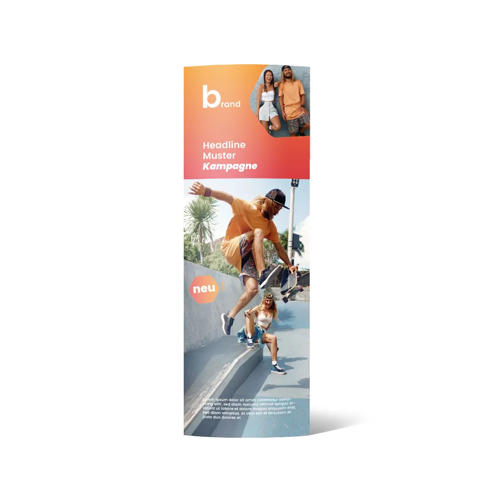 Ellipse-Display, beidseitig bedruckt 