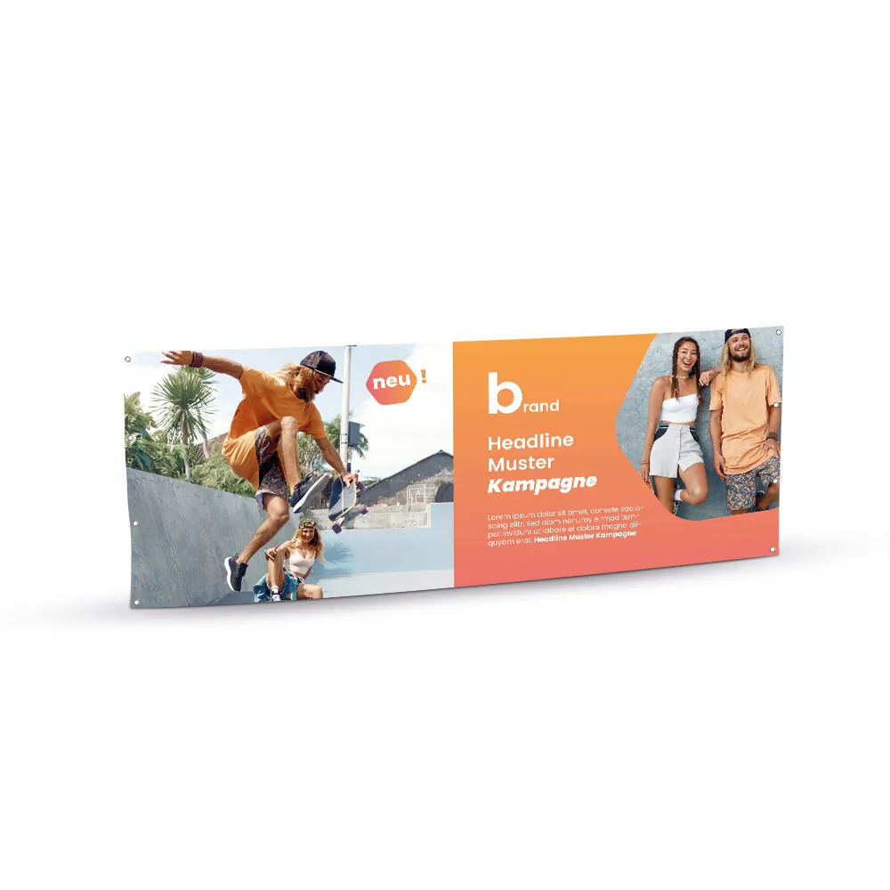 Werbebanner, einseitig bedruckt